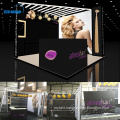 Detian Offer 10ft aluminum display rack exhibition booth for hair trade show